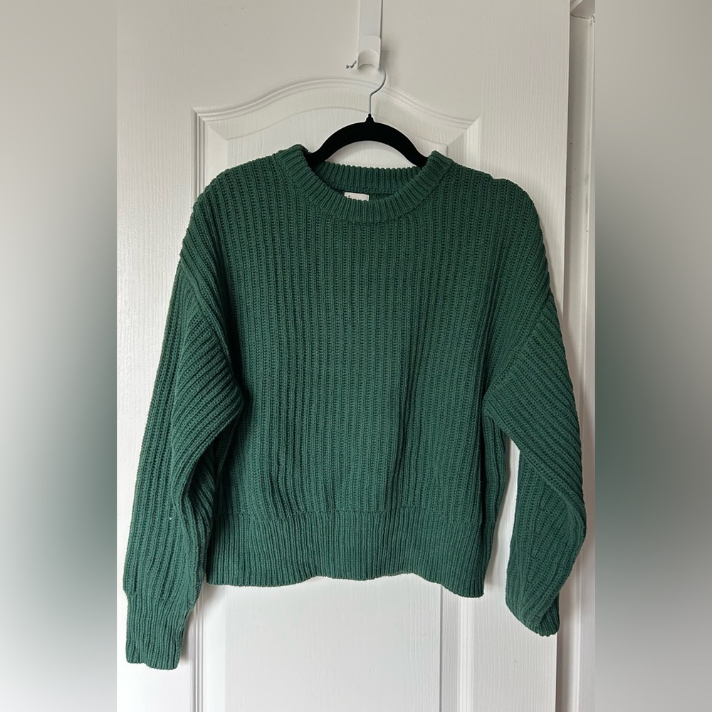 A New Day Dark Green Ribbed Sweater, size s, like new condition